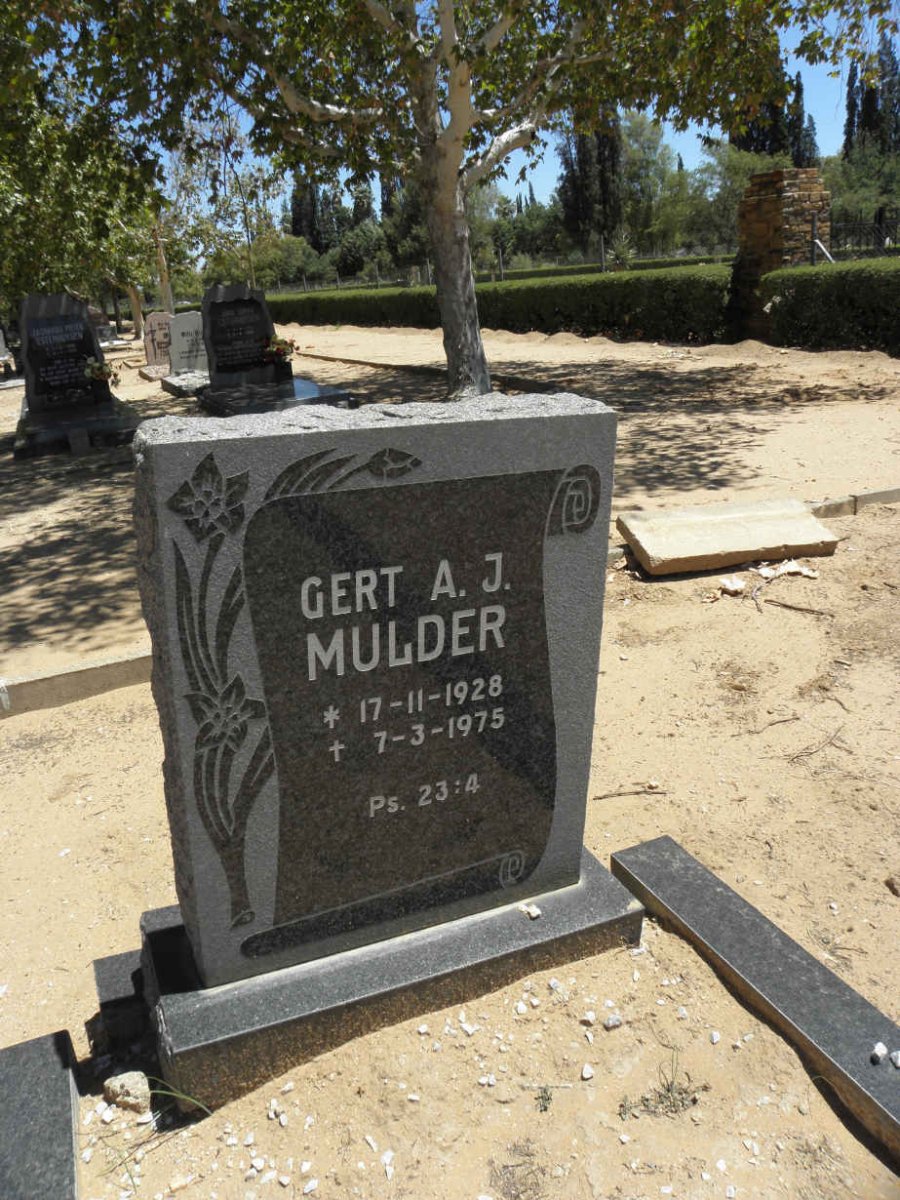 MULDER Gert A.J. 1928-1975