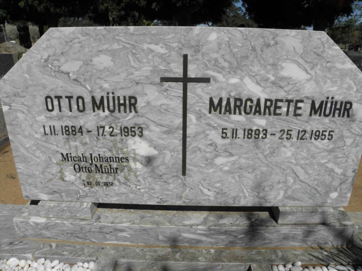 MÜHR Otto 1884-1953 &amp; Margarete 1893-1955 :: MÜHR Micah Johannes Otto -2012