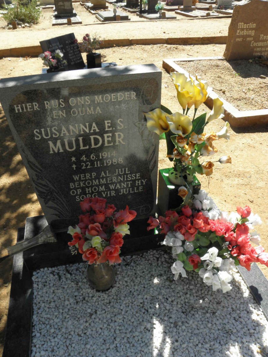 MULDER Susanna E.S. 1914-1988