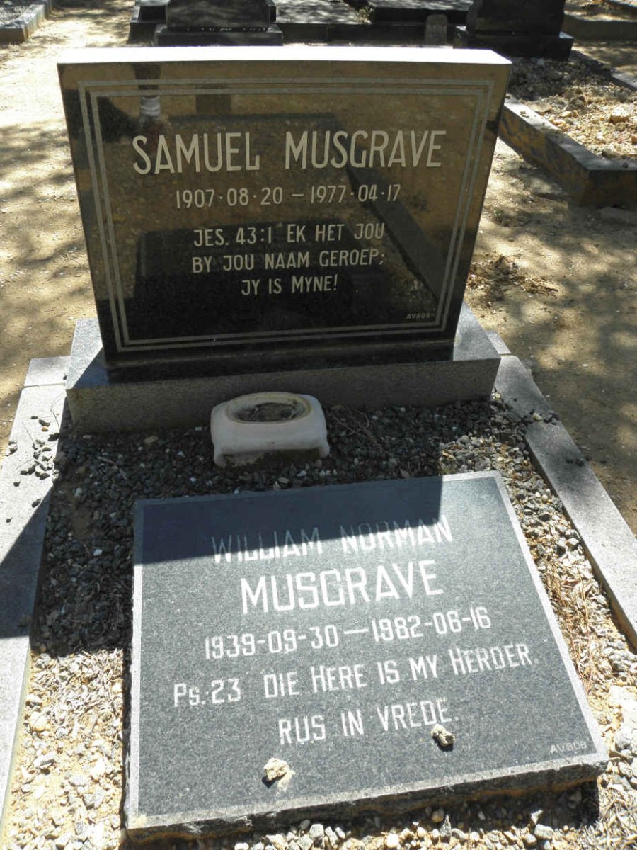 MUSGRAVE Samuel 1907-1977 :: MUSGRAVE William Norman 1939-1982