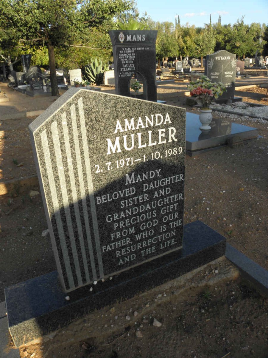 MULLER Amanda 1971-1989