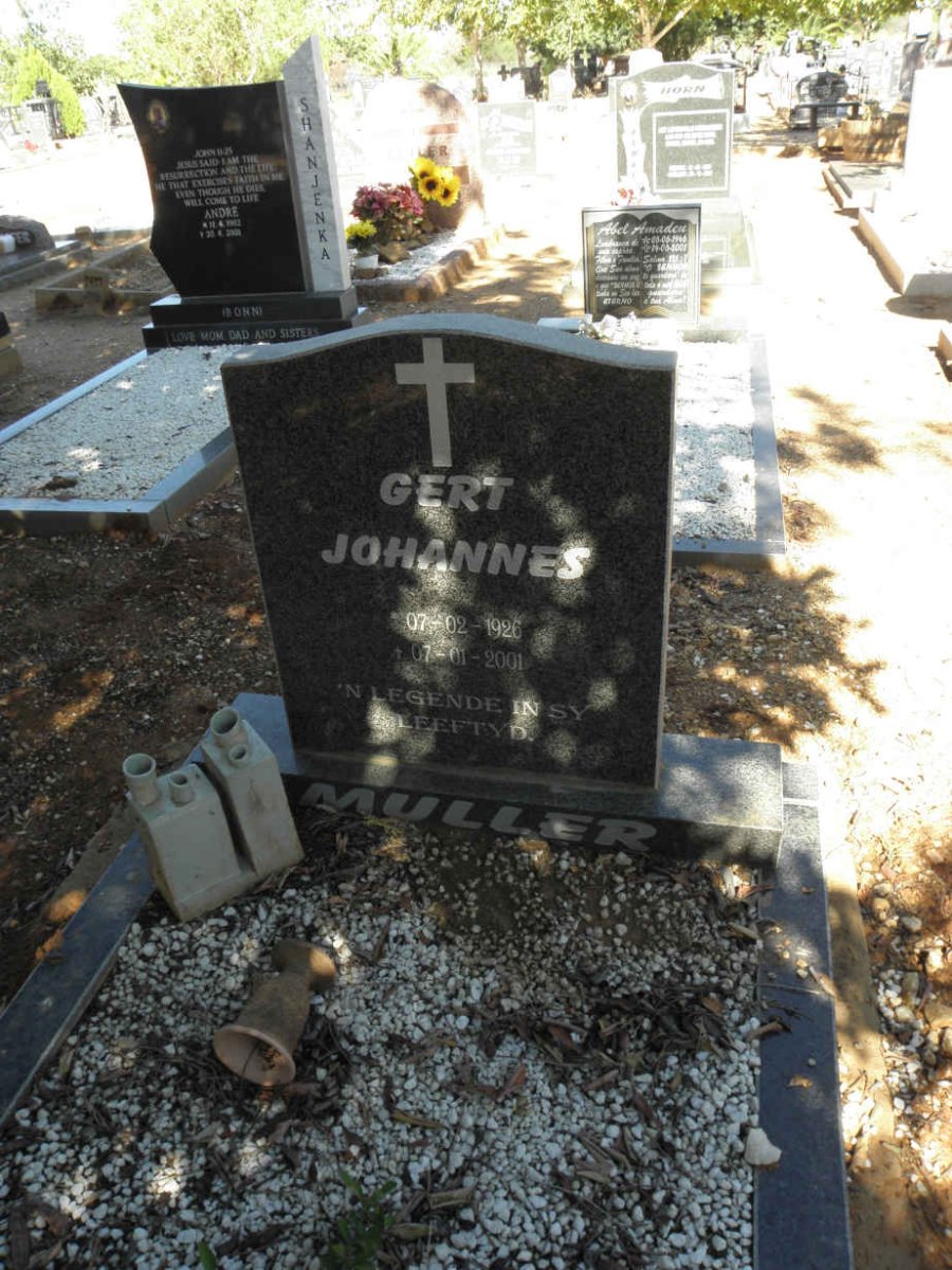 MULLER Gert Johannes 1926-2001