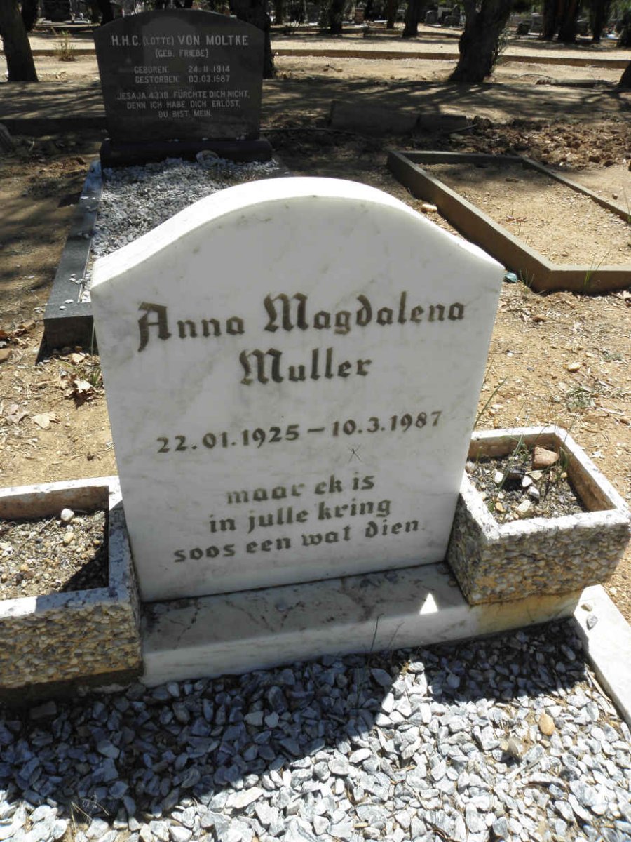 MULLER Anna Magdalena 1925-1987