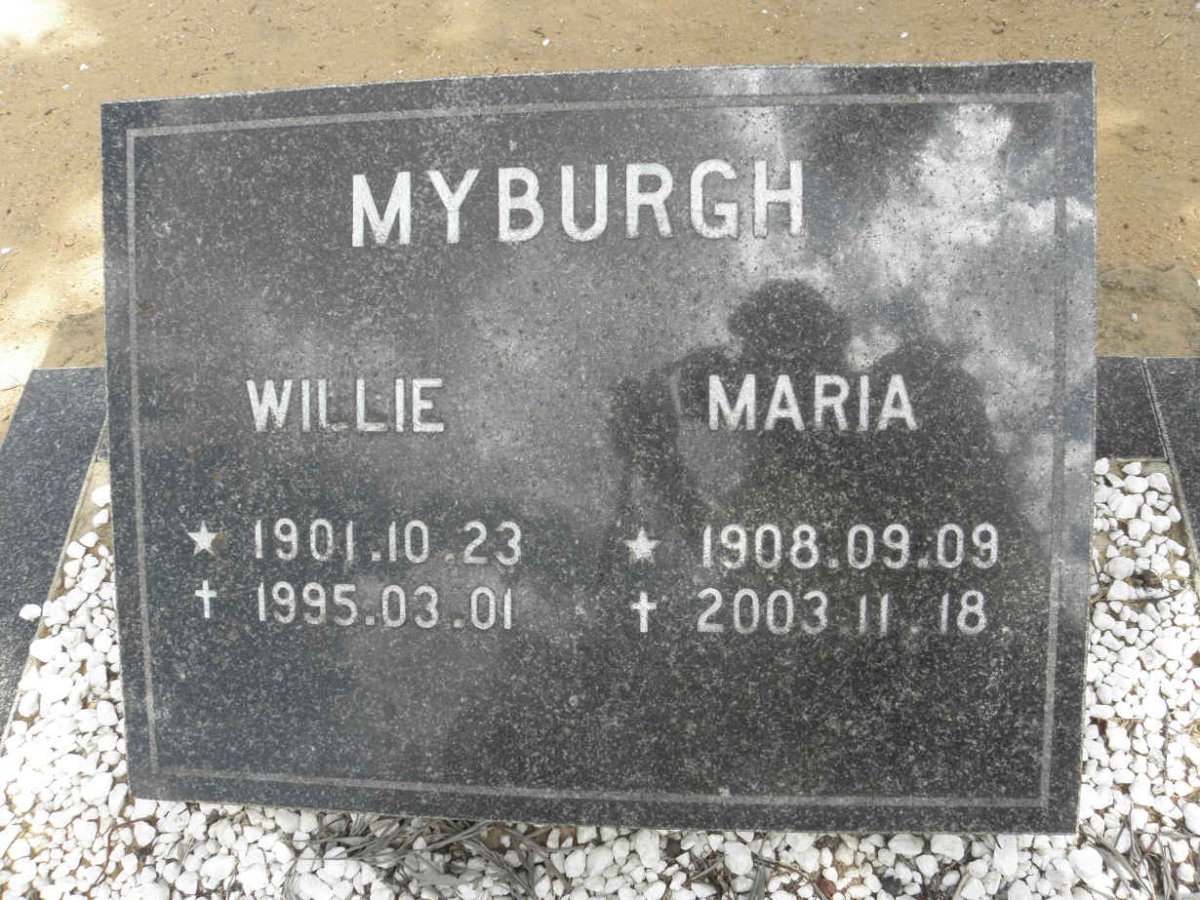 MYBURGH Willie 1901-1995 &amp; Maria 1908-2003