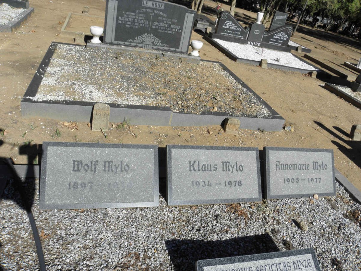 MYLO Wolf 1897-1970 &amp; Annemarie 1905-1977 :: MYLO Klaus 1934-1978