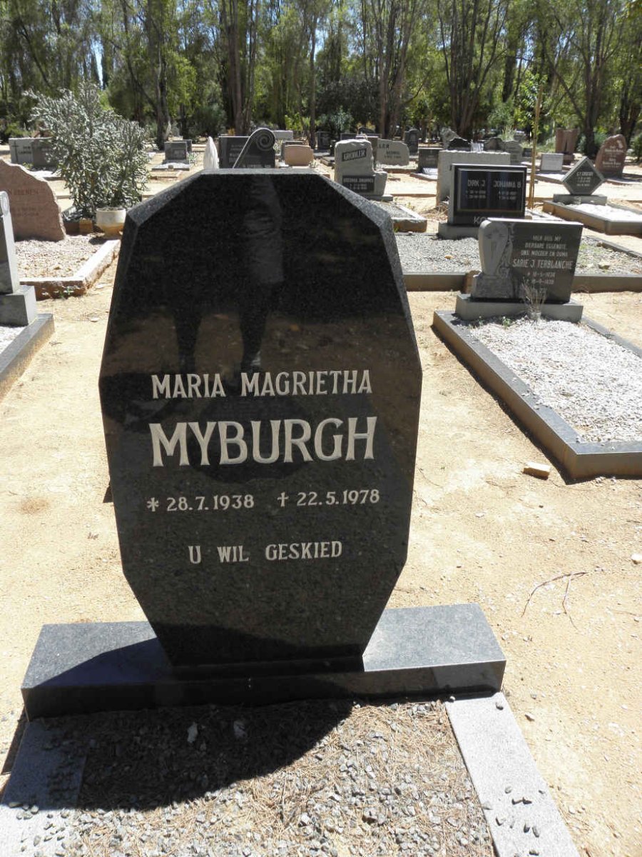 MYBURGH Maria Magrietha 1938-1978