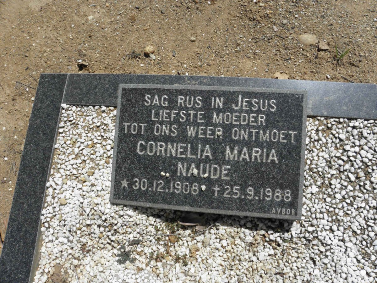 NAUDE Cornelia Maria 1908-1988