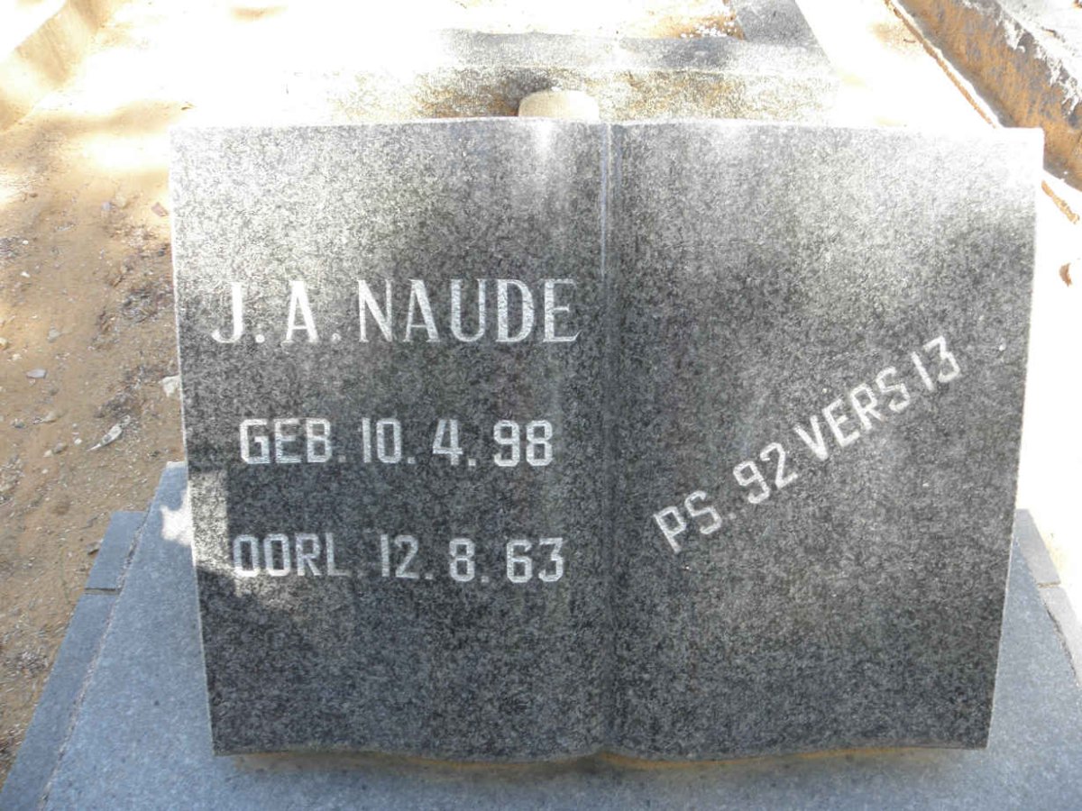 NAUDE J.A. 1898-1963