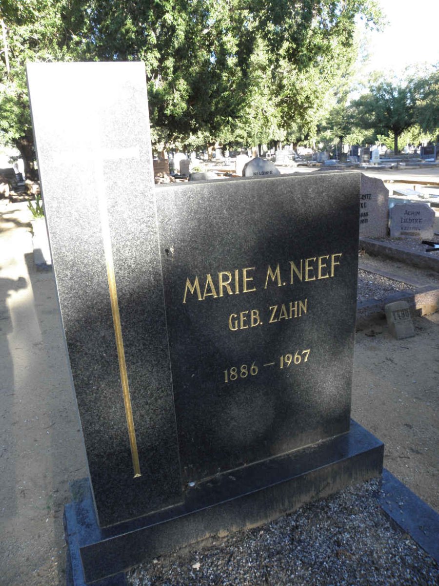 NEEF Marie M. nee ZAHN 1886-1967