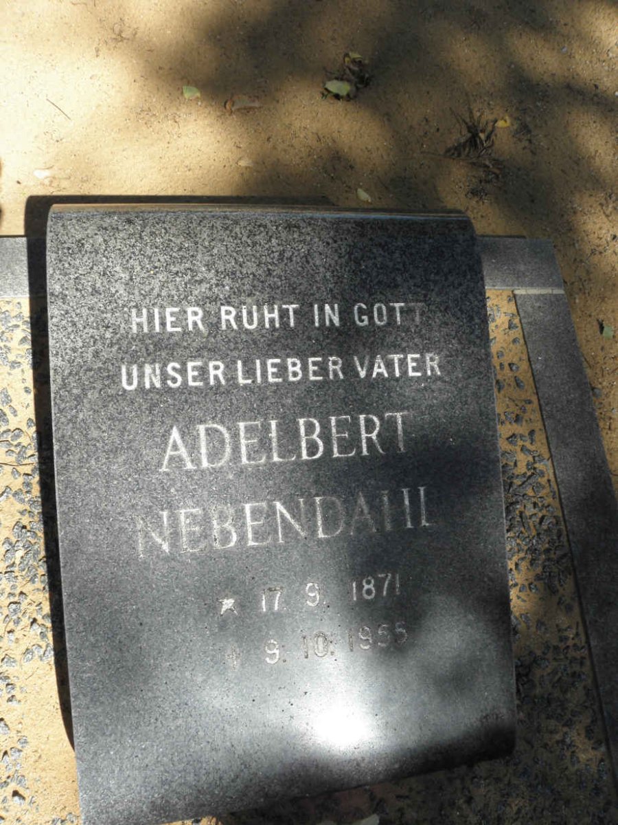 NEBENDAHL Adelbert 1871-1955