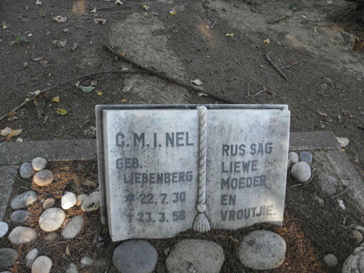 NEL C.M.I. nee LIEBENBERG 1930-1958