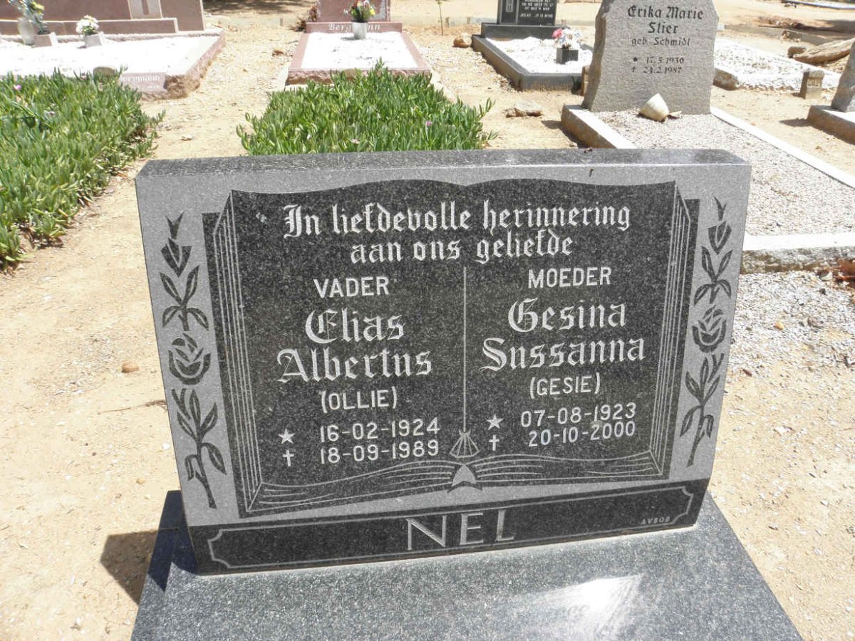 NEL Elias Albertus 1924-1989 &amp; Gesina Sussanna 1923-2000