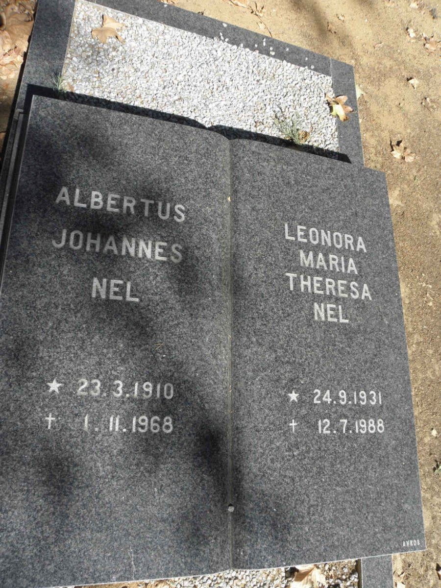NEL Albertus Johannes 1910-1968 &amp; Leonora Maria Theresa 1931-1988