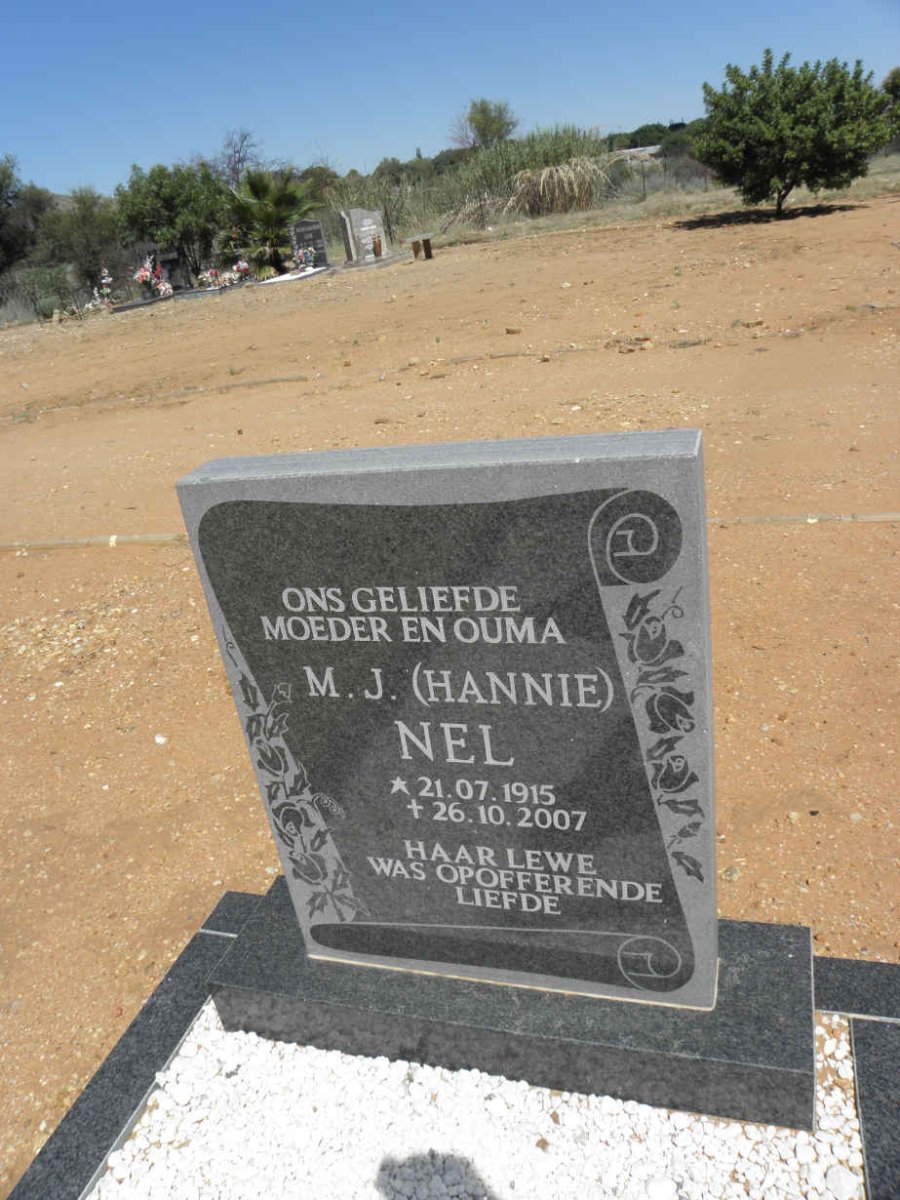 NEL M.J. 1915-2007