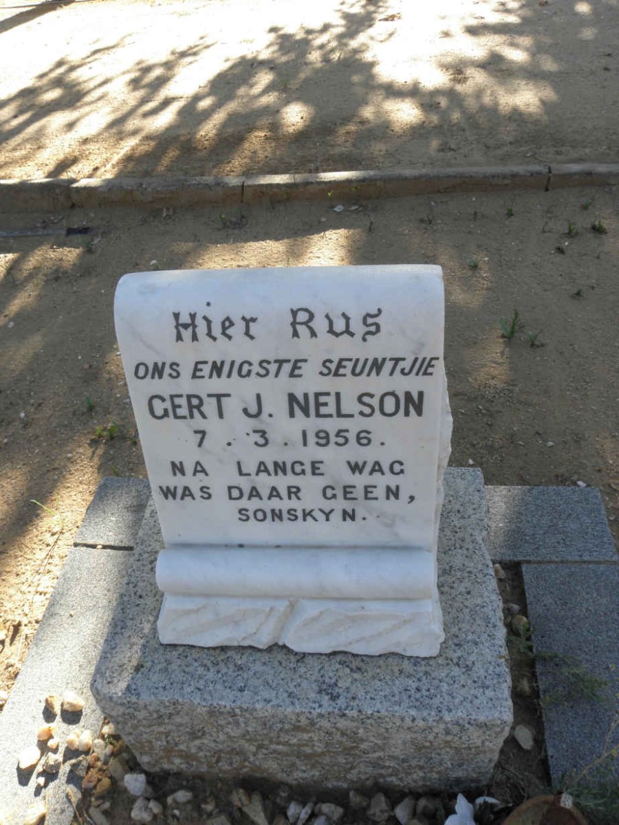 NELSON Gert J. -1956