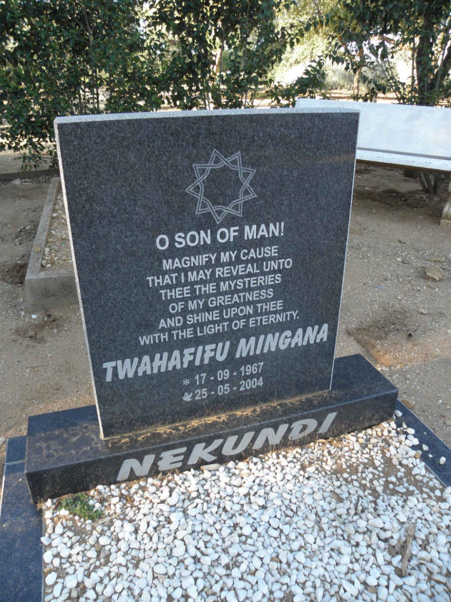 NEKUNDI Twahafifu Mingana 1967-2004