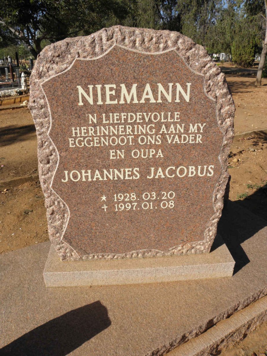 NIEMANN Johannes Jacobus 1928-1997