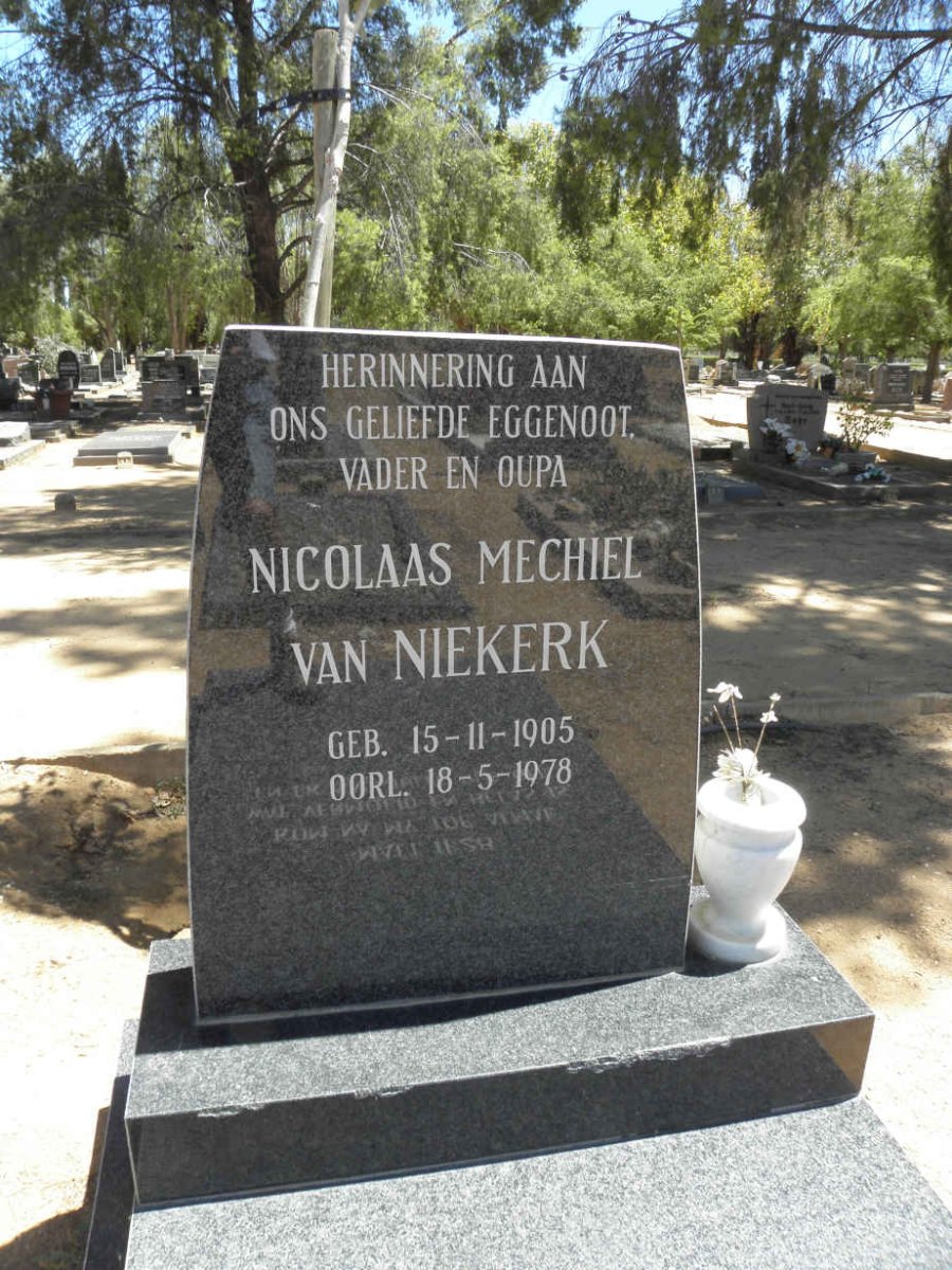 NIEKERK Nicolaas Mechiel, van 1905-1978