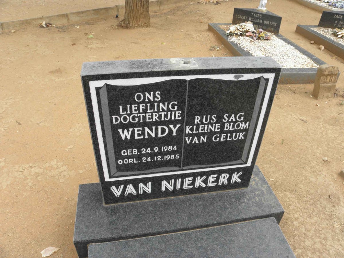 NIEKERK Wendy, van 1984-1985