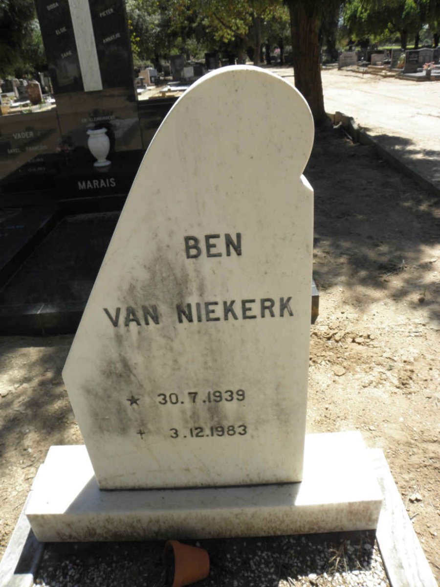 NIEKERK Ben, van 1939-1983