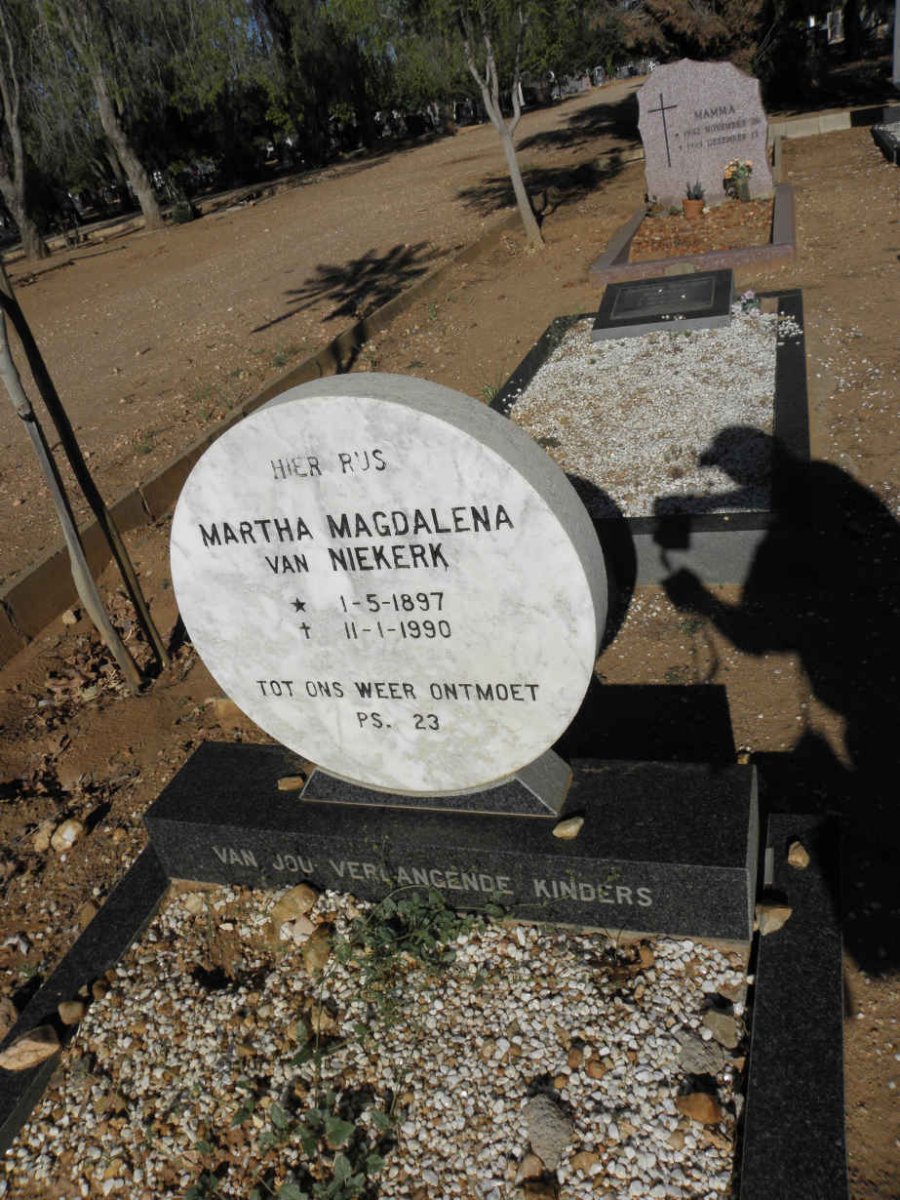 NIEKERK Martha Magdalena, van 1897-1990