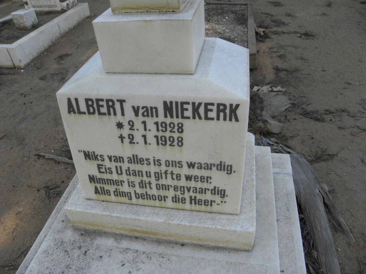 NIEKERK Albert, van 1928-1928