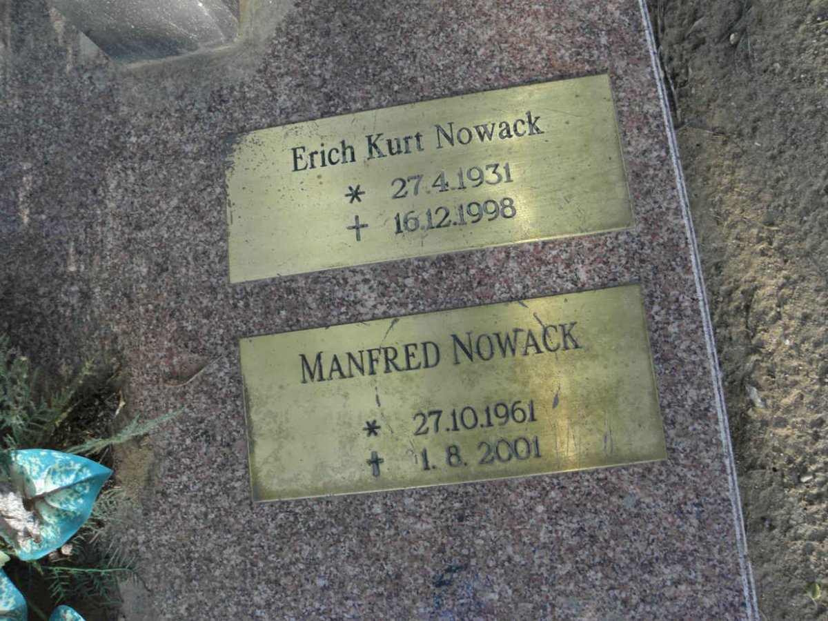 NOWACK Erich Kurt 1931-1998 :: NOWACK Manfred 1961-2001