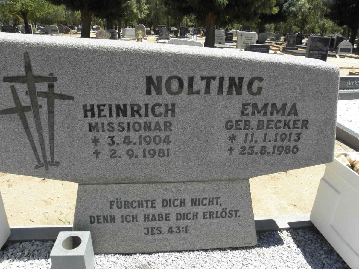 NOLTING Heinrich 1904-1981 &amp; Emma BECKER 1913-1986