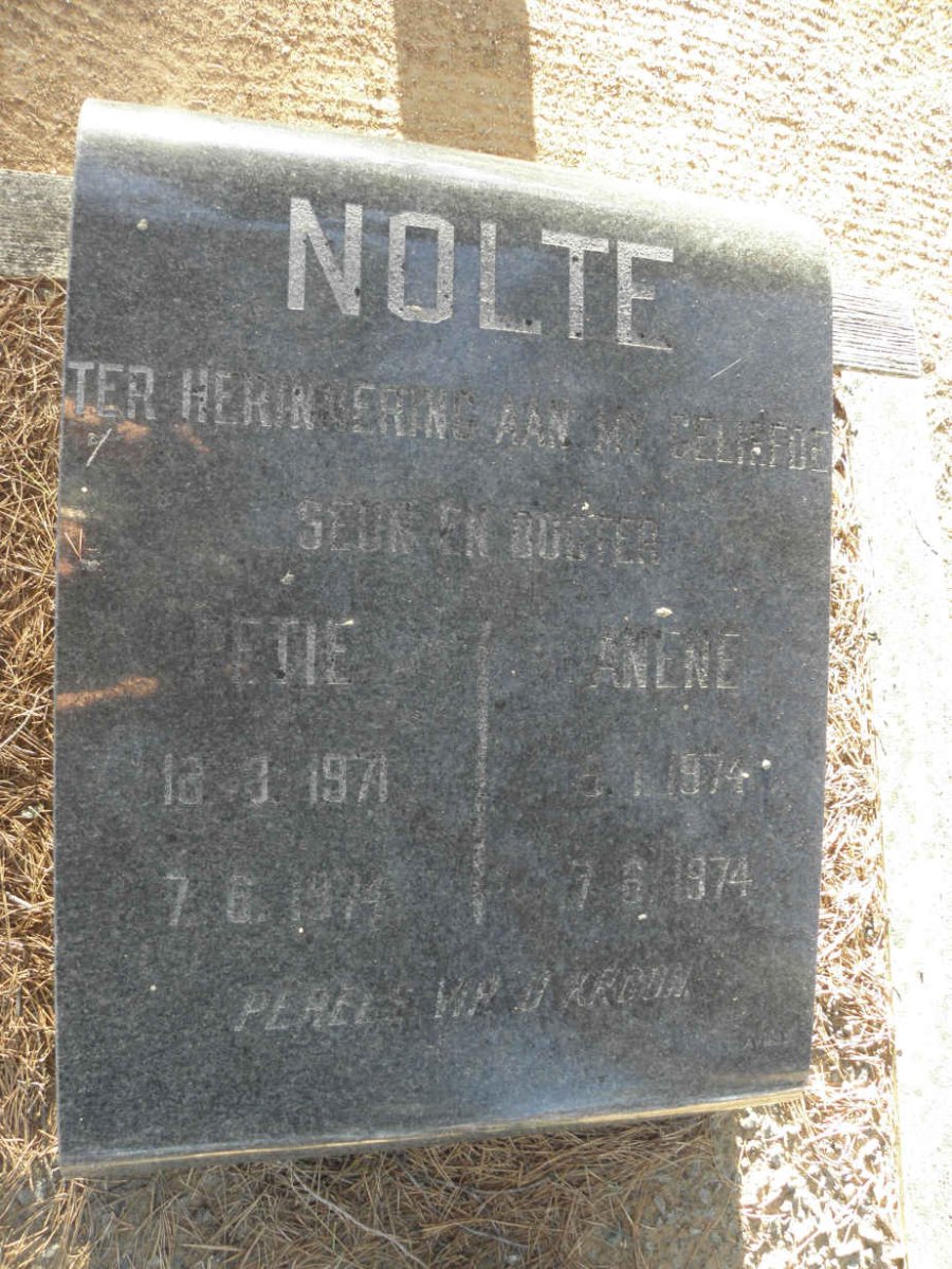 NOLTE Petie 1971-1974 :: NOLTE Anene 1974-1974
