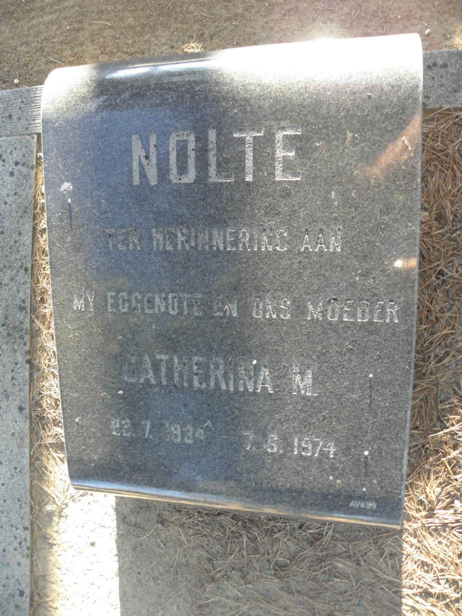 NOLTE Catherina M. 1934-1974