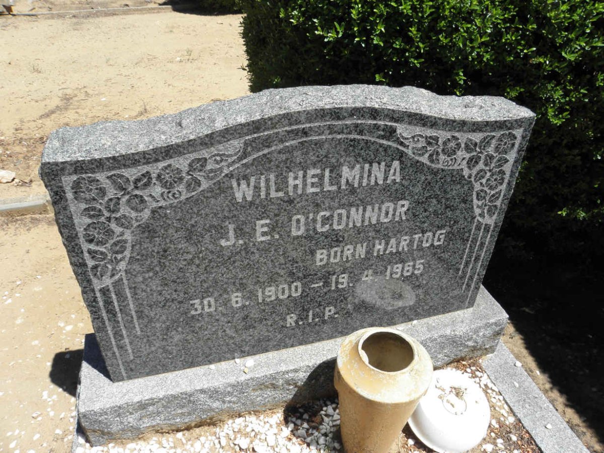 O'CONNOR Wilhelmina J.E. nee HARTOG 1900-1965