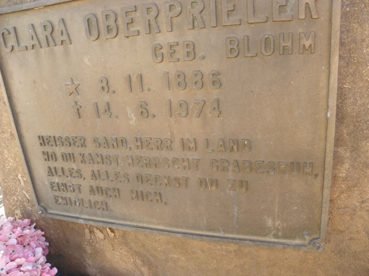 OBERPRIELER Clara nee BLOHM 1886-1974