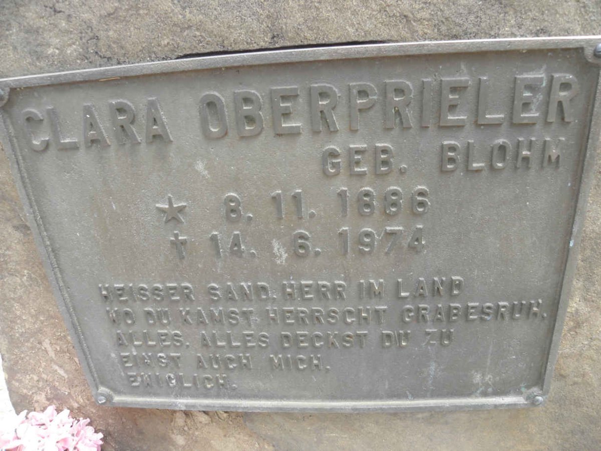 OBERPRIELER Clara nee BLOHM 1886-1974