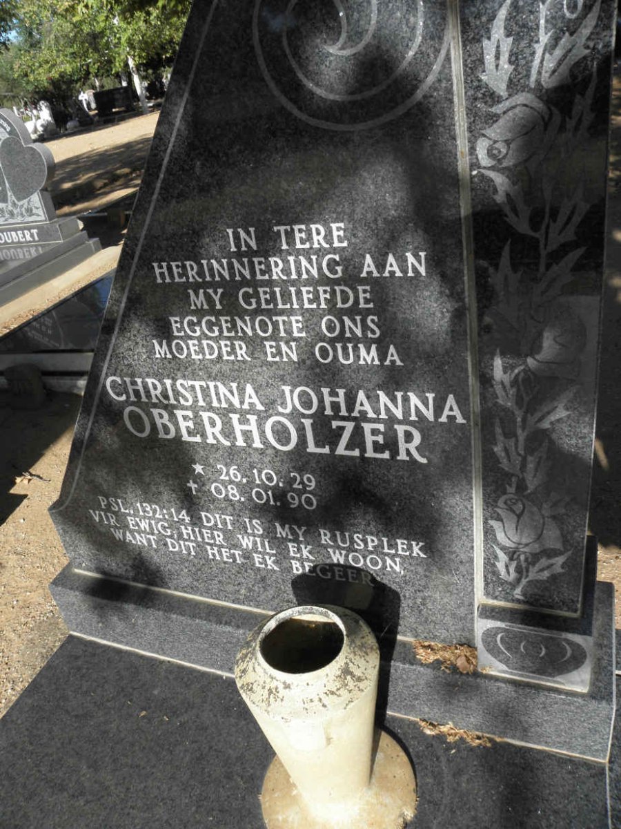 OBERHOLZER Christina Johanna 1929-1990