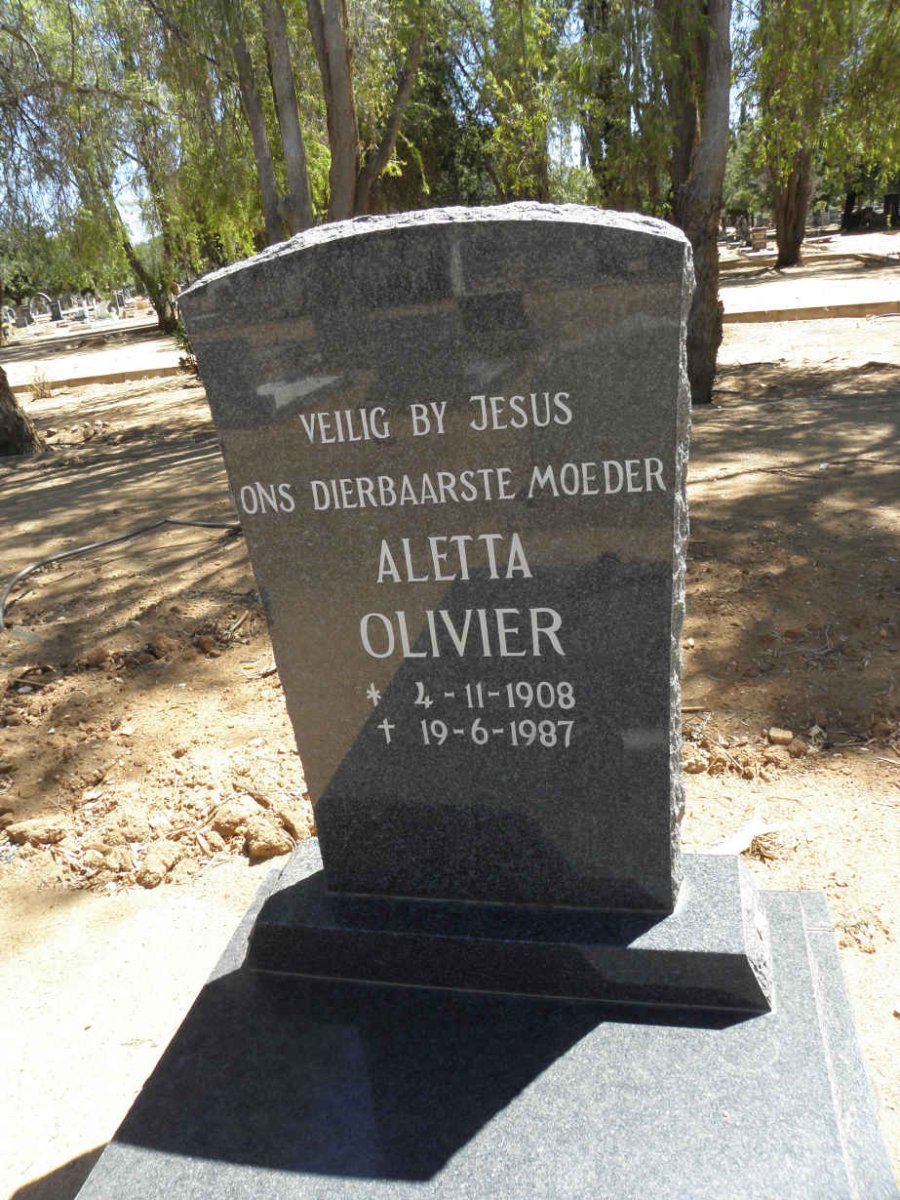 OLIVIER Aletta 1908-1987