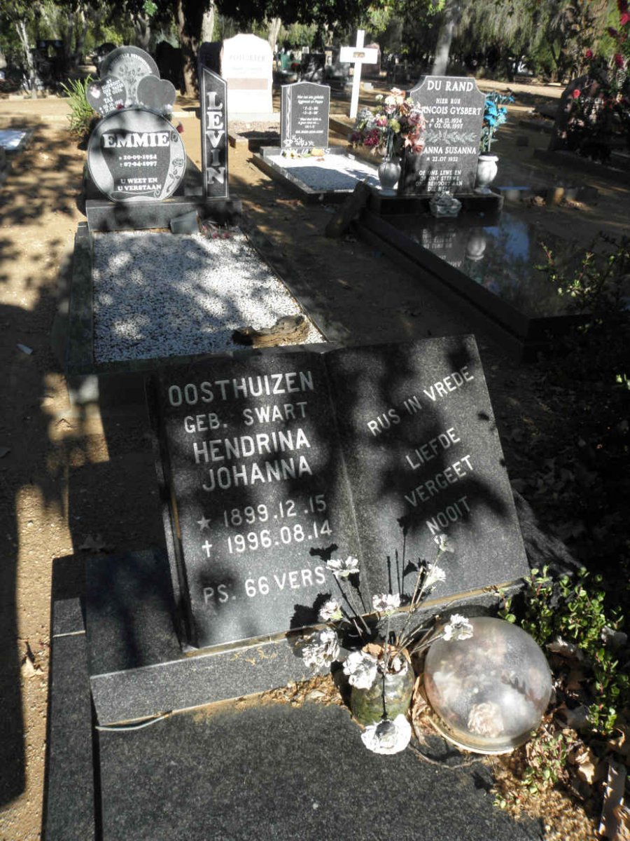 OOSTHUIZEN Hendrina Johanna nee SWART 1899-1996
