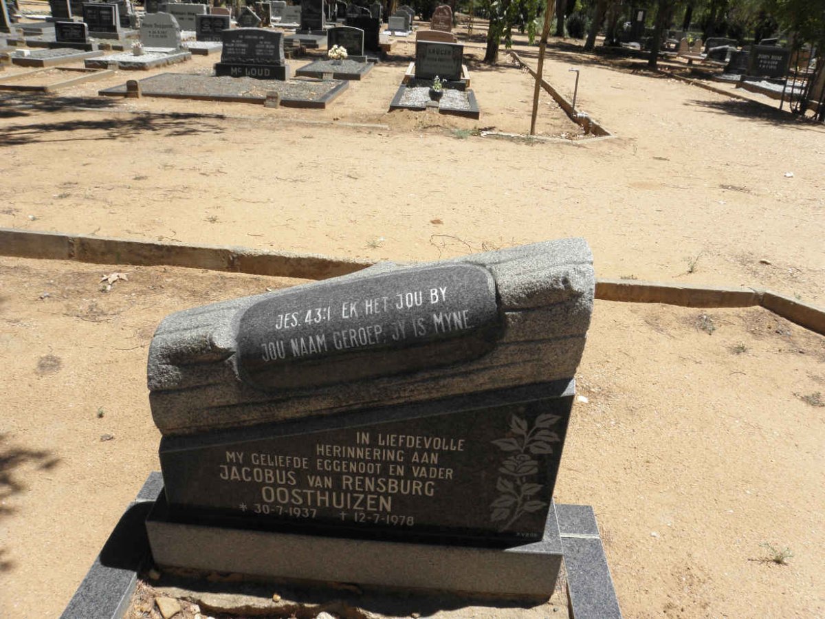 OOSTHUIZEN Jacobus van Rensburg 1937-1978