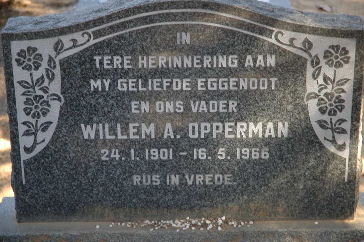 OPPERMAN Willem A. 1901-1966