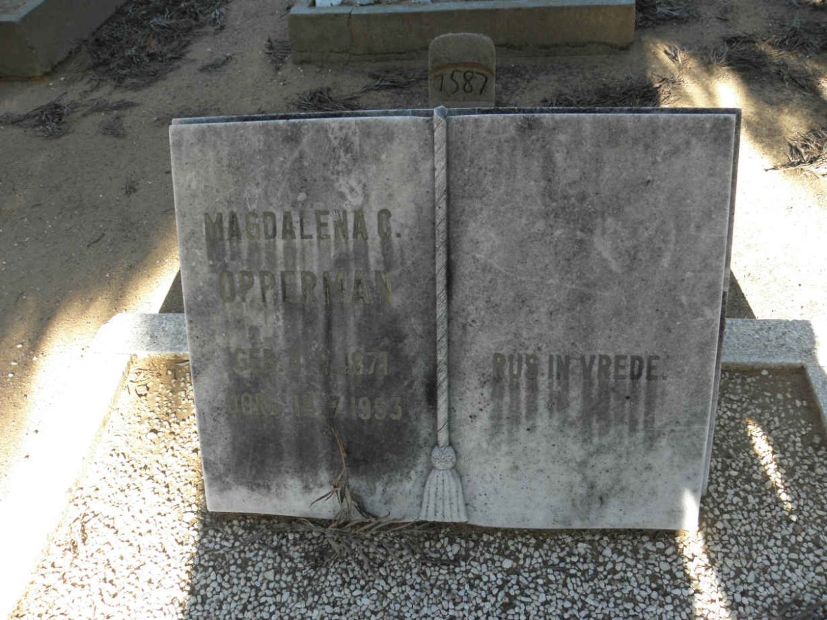 OPPERMAN Magdalena C. 1871-1953