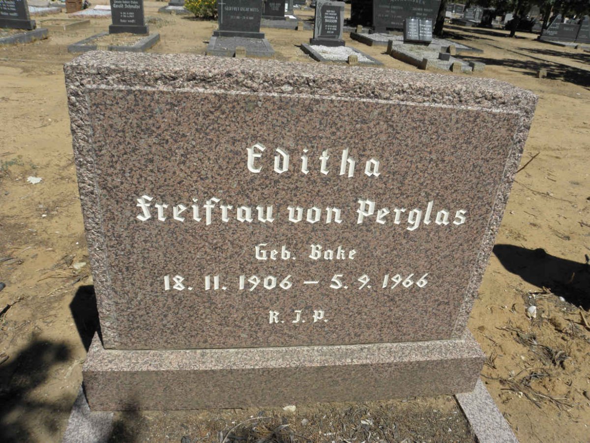 PERGLAS Editha, von nee BAKE 1906-1966