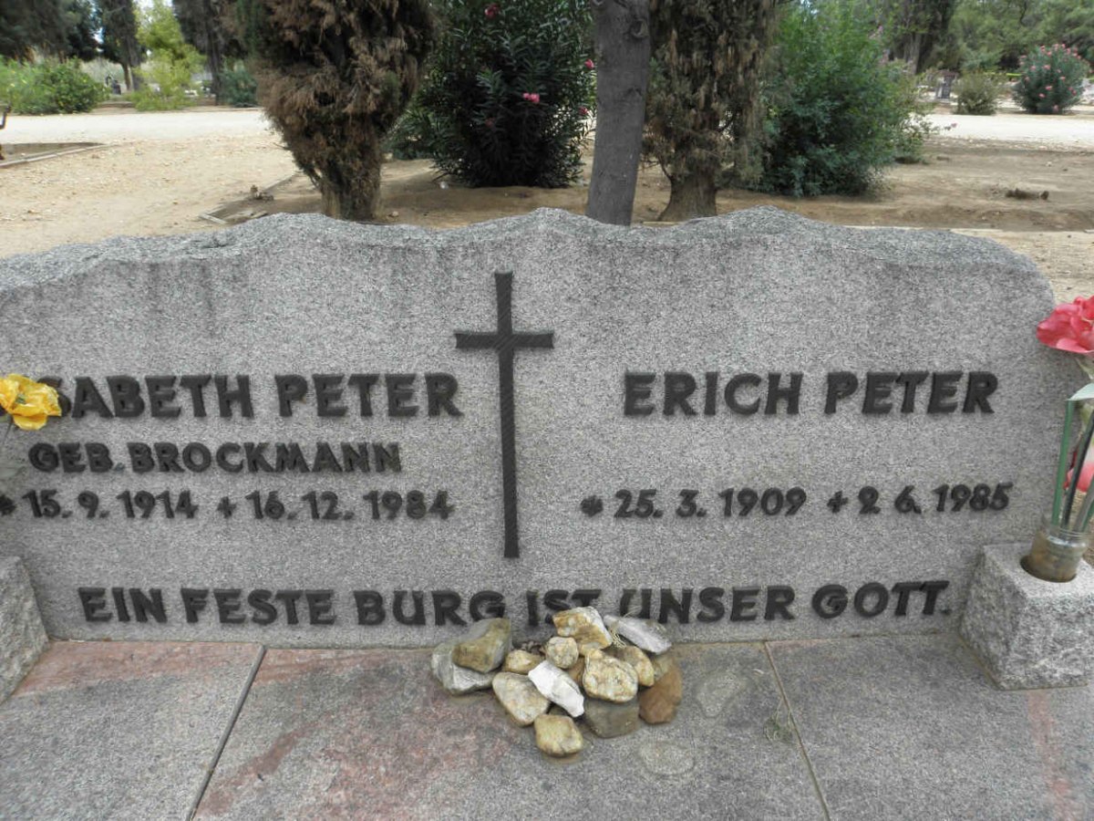 PETER Erich 1909-1985 &amp; Elisabeth BROCKMANN 1914-1984