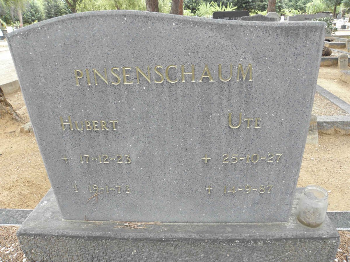PINSENSCHAUM Hubert 1923-1973 &amp; Ute 1927-1987