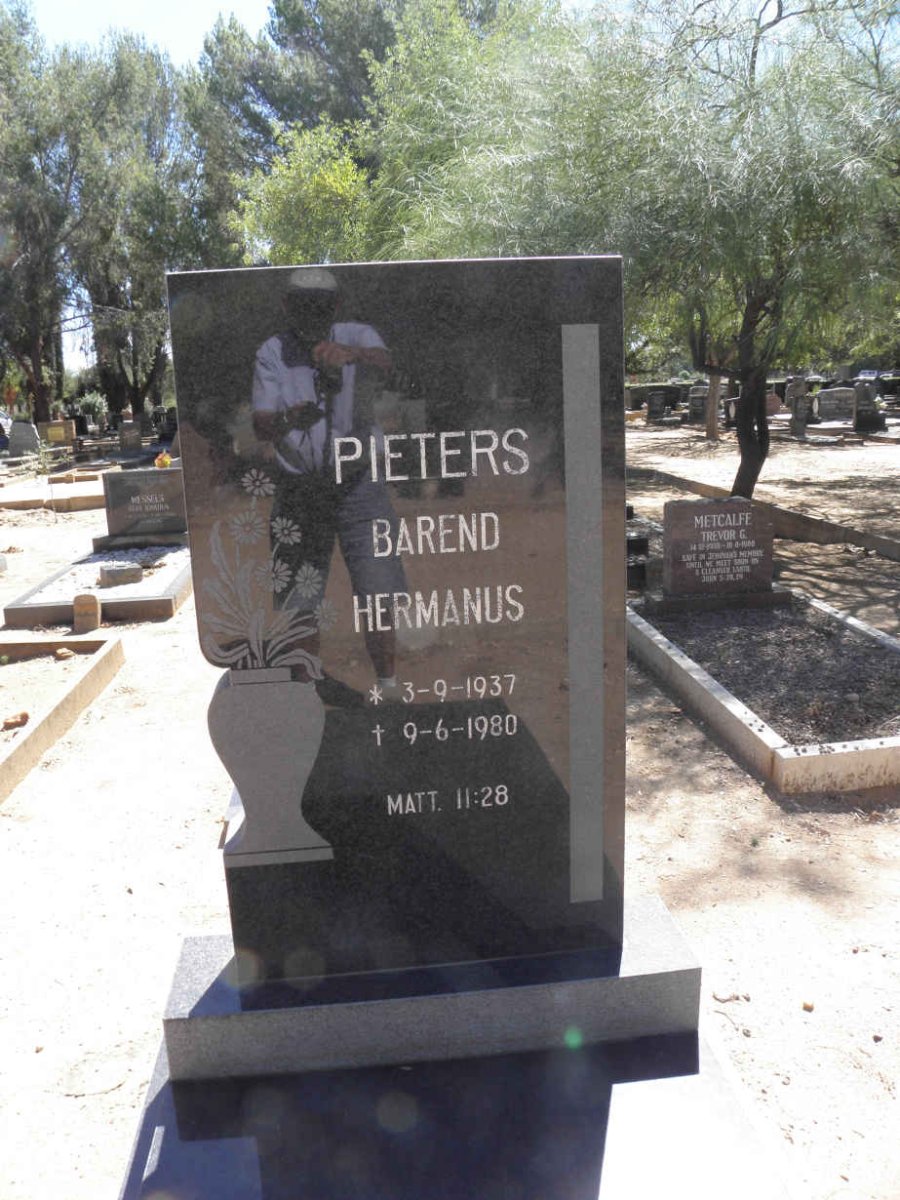 PIETERS Barend Hermanus 1937-1980