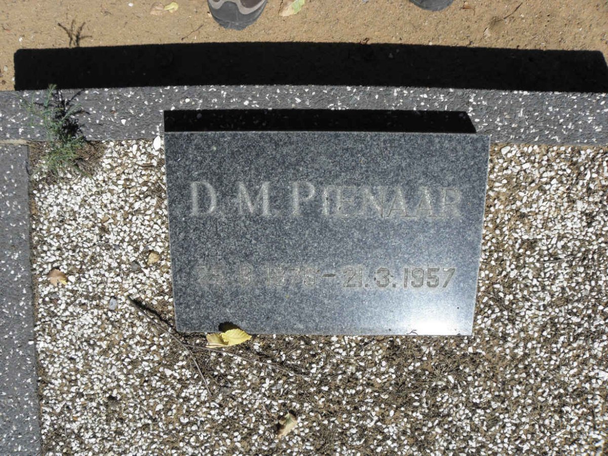 PIENAAR D.M. 1876-1957
