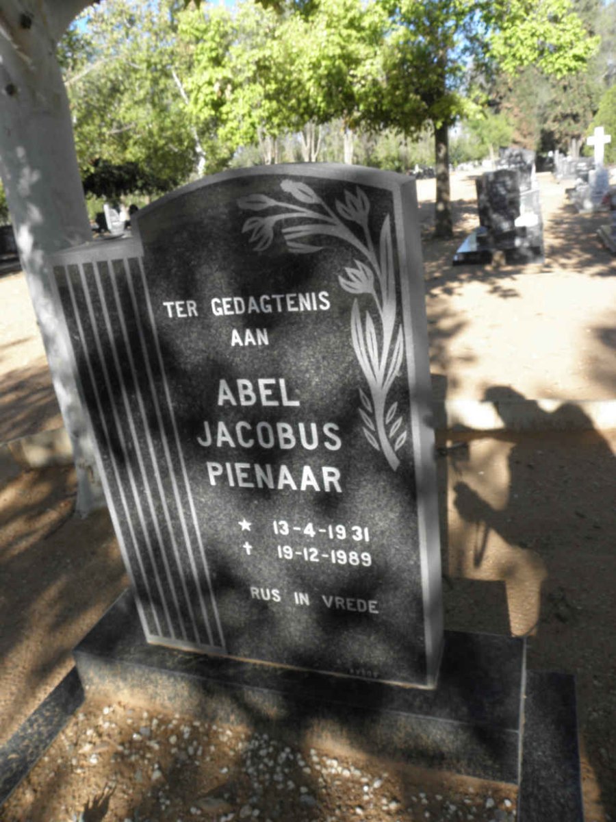 PIENAAR Abel Jacobus 1931-1989
