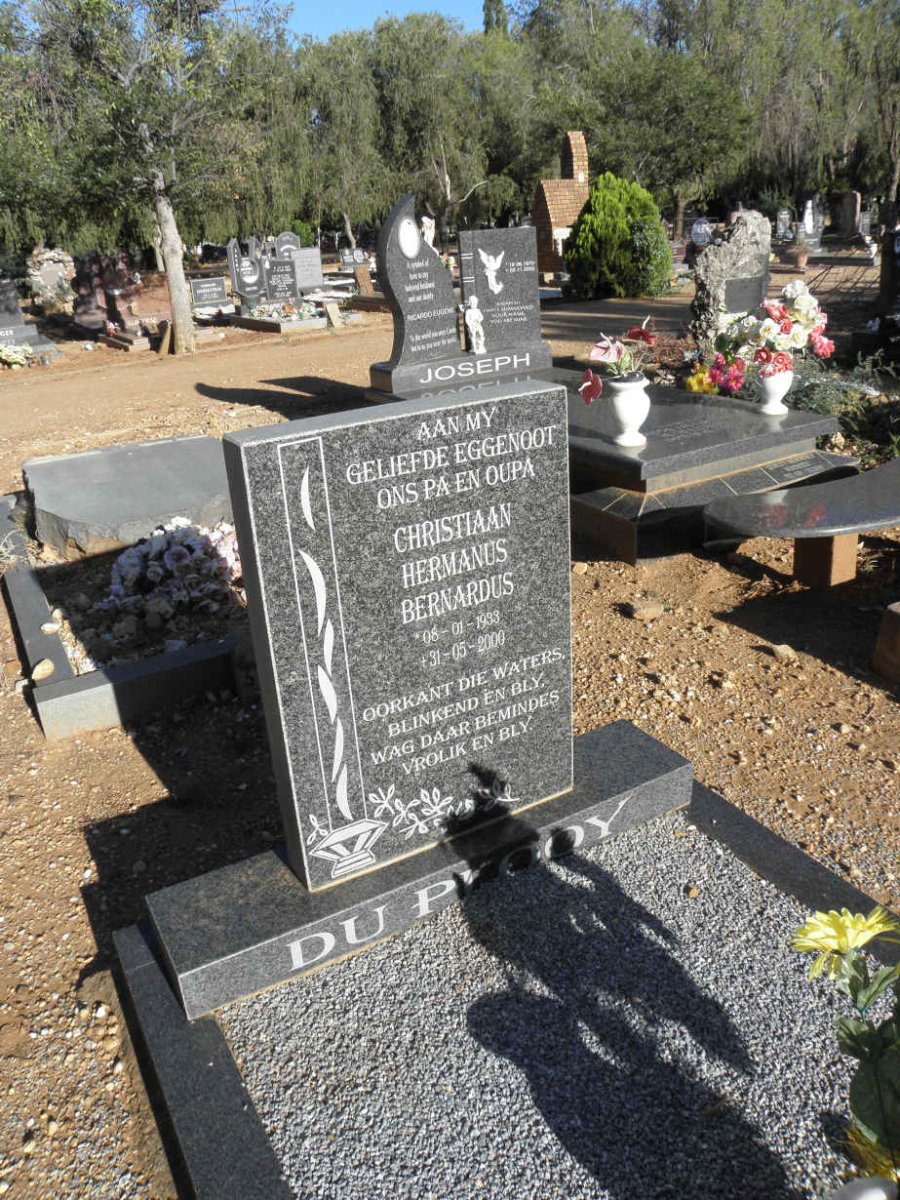 PLOOY Christiaan Hermanus Bernardus, du 1933-2000