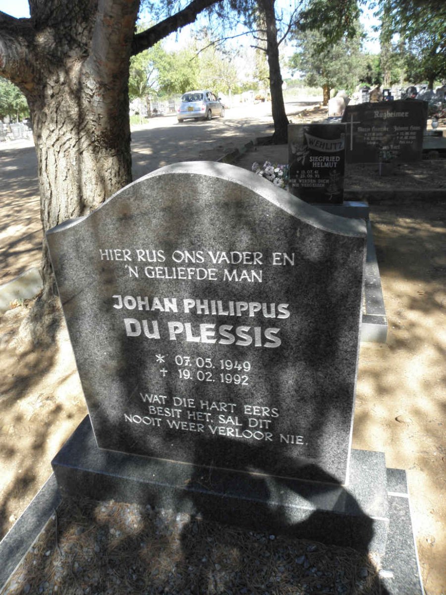 PLESSIS Johan Philippus, du 1949-1992