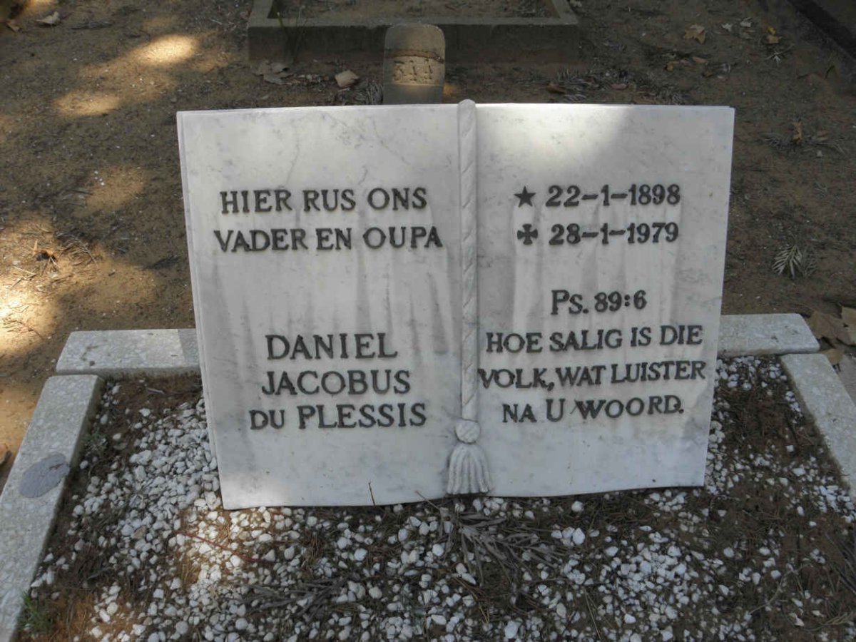 PLESSIS Daniel Jacobus, du 1898-1979