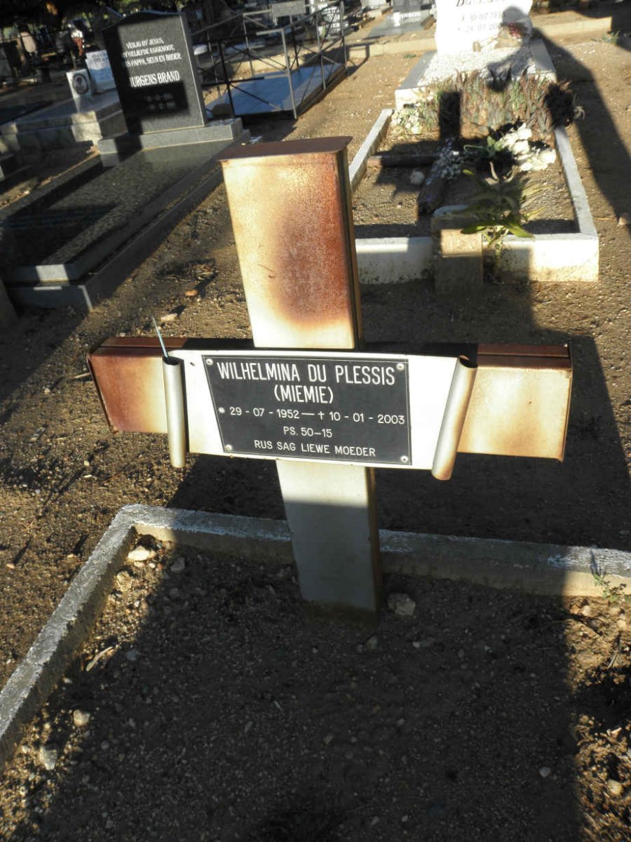 PLESSIS Wilhelmina, du 1952-2003