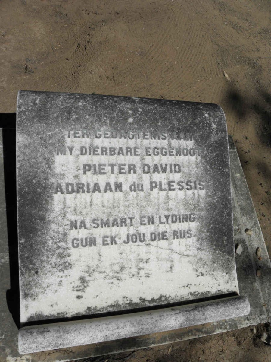PLESSIS Pieter David Adriaan, du  